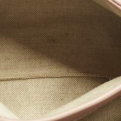 Pre Owned Carolina Herrera Pink Leather Pushlock Flap Top Handle Bag