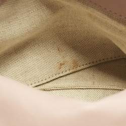 Pre Owned Carolina Herrera Pink Leather Pushlock Flap Top Handle Bag