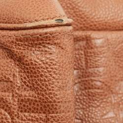 Pre Owned Carolina Herrera Brown Leather Minueto Top Handle Bag