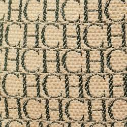 Pre Owned Carolina Herrera Red Monogram Embossed Leather Boston Tote