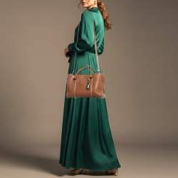 مملوكة مسبقًا Carolina Herrera Matteo Brown Leather Tote