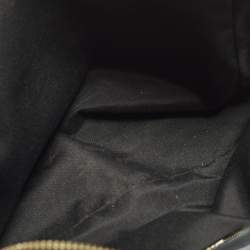 مملوكة مسبقًا Carolina Herrera Chain Black Logo Embossed Leather and Suede Satchel