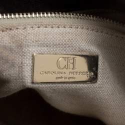 Pre Owned Carolina Herrera Black Leather Chain Shoulder Bag