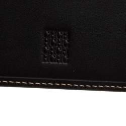 Pre Owned Carolina Herrera Black Monogram Leather Bifold Wallet