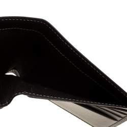 Pre Owned Carolina Herrera Black Monogram Leather Bifold Wallet