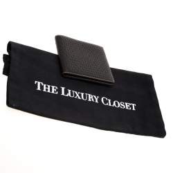 Pre Owned Carolina Herrera Black Monogram Leather Bifold Wallet