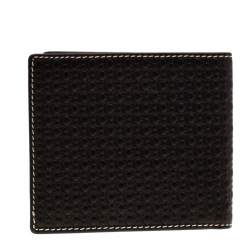 Pre Owned Carolina Herrera Black Monogram Leather Bifold Wallet
