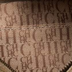 Pre Owned Carolina Herrera Gold Metallic Leather Andy Boston Bag