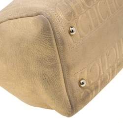 Pre Owned Carolina Herrera Gold Metallic Leather Andy Boston Bag