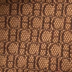 Pre Owned Carolina Herrera Brown Monogram Leather Shoulder Bag