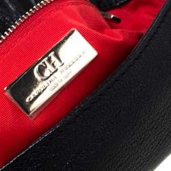 Pre Owned Carolina Herrera Black Leather Audrey Shoulder Bag