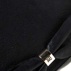 Pre Owned Carolina Herrera Black Leather Audrey Shoulder Bag