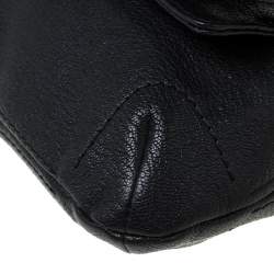 Pre Owned Carolina Herrera Black Leather Audrey Shoulder Bag