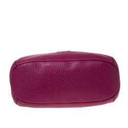 Pre Owned Carolina Herrera Hot Pink Leather Chain Tassel Shoulder Bag