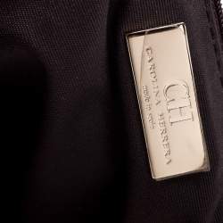 مملوكة مسبقًا حقيبة يد كارولينا هيريرا تويد و جلد ذهبي و بني