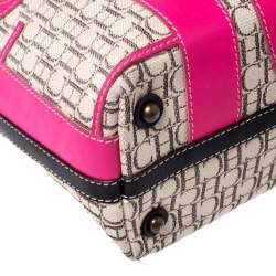 Pre Owned حقيبة يد كارولينا هيريرا "شوبر" كانفاس مونوغرامي متعدد الألوان