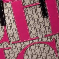 Pre Owned حقيبة يد كارولينا هيريرا "شوبر" كانفاس مونوغرامي متعدد الألوان