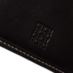 Pre Owned Carolina Herrera Tri Color Signature Canvas, Suede and Leather Trifold Wallet 