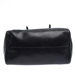 Carolina Herrera Black Leather Tempo Collection Adagio Tote