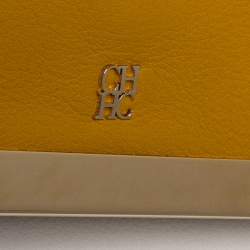 Carolina Herrera Bicolor Leather Top Handle Bag