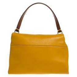 Carolina Herrera Bicolor Leather Top Handle Bag