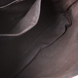 Pre Owned Carolina Herrera Dark Brown Monogram Leather Tote