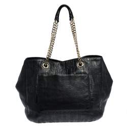 Pre Owned حقيبة كارولينا هيريرا أودري جلد أسود مونوغرامي