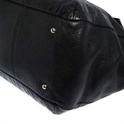 Pre Owned حقيبة كارولينا هيريرا أودري جلد أسود مونوغرامي