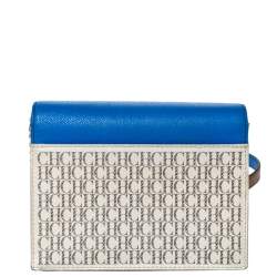 Pre Owned Carolina Herrera Multicolor Signature Coated Canvas and Leather Small Carry on Bandoulière Bag