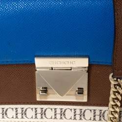 Pre Owned Carolina Herrera Multicolor Signature Coated Canvas and Leather Small Carry on Bandoulière Bag