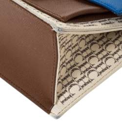 Pre Owned Carolina Herrera Multicolor Signature Coated Canvas and Leather Small Carry on Bandoulière Bag