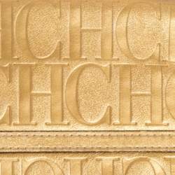 Pre Owned Carolina Herrera Gold Monogram Leather Matryoshka Tote