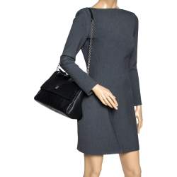 Pre Owned حقيبة كارولينا هيريرا مينوتو جلد أسود