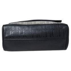 Pre Owned حقيبة كارولينا هيريرا مينوتو جلد أسود