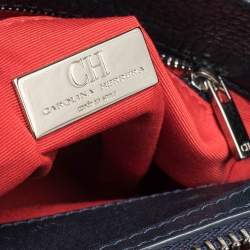 مملوكة مسبقًا حقيبة كارولينا هيريرا جلد مونوغرامي أزرق و نوبوك