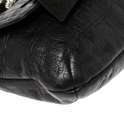 Pre Owned Carolina Herrera Black Leather Audrey Shoulder Bag