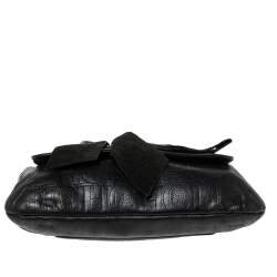 Pre Owned Carolina Herrera Black Leather Audrey Shoulder Bag