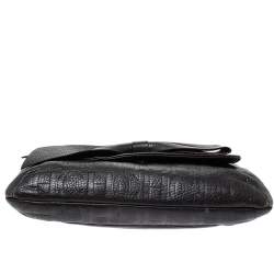 Pre Owned Carolina Herrera Dark Brown Leather Audrey Shoulder Bag