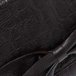 Pre Owned Carolina Herrera Dark Brown Leather Audrey Shoulder Bag