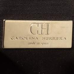 Pre Owned Carolina Herrera Beige Quilted Leather Flap Chain Shoulder Bag