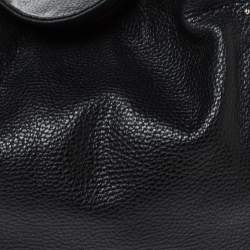 Pre Owned Carolina Herrera Black Leather Studded Hobo