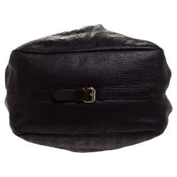 Pre Owned Carolina Herrera Dark Brown Monogram Leather Tote