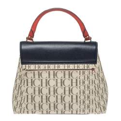Carolina Herrera Multicolor Monogram Coated Canvas Top Handle Bag