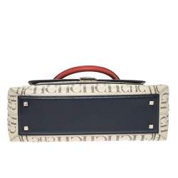 Carolina Herrera Multicolor Monogram Coated Canvas Top Handle Bag