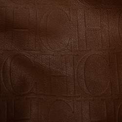 Pre Owned Carolina Herrera Brown Monogram Leather Matryoshka Tote