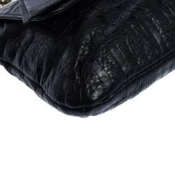 Pre Owned Carolina Herrera Black Leather Audrey Shoulder Bag