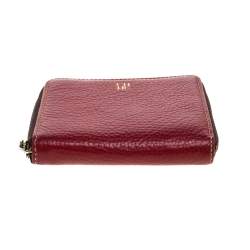 Pre Owned Carolina Herrera Red Leather Compact Wallet