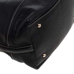 Pre Owned Carolina Herrera Black Leather Hobo