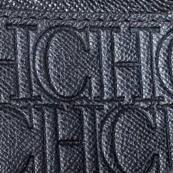 Pre Owned Carolina Herrera Black Leather Minuetto Flap Top Handle Bag