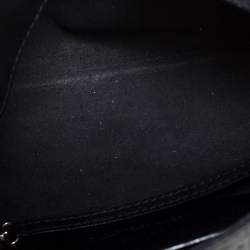 Pre Owned Carolina Herrera Black Leather Minuetto Flap Top Handle Bag